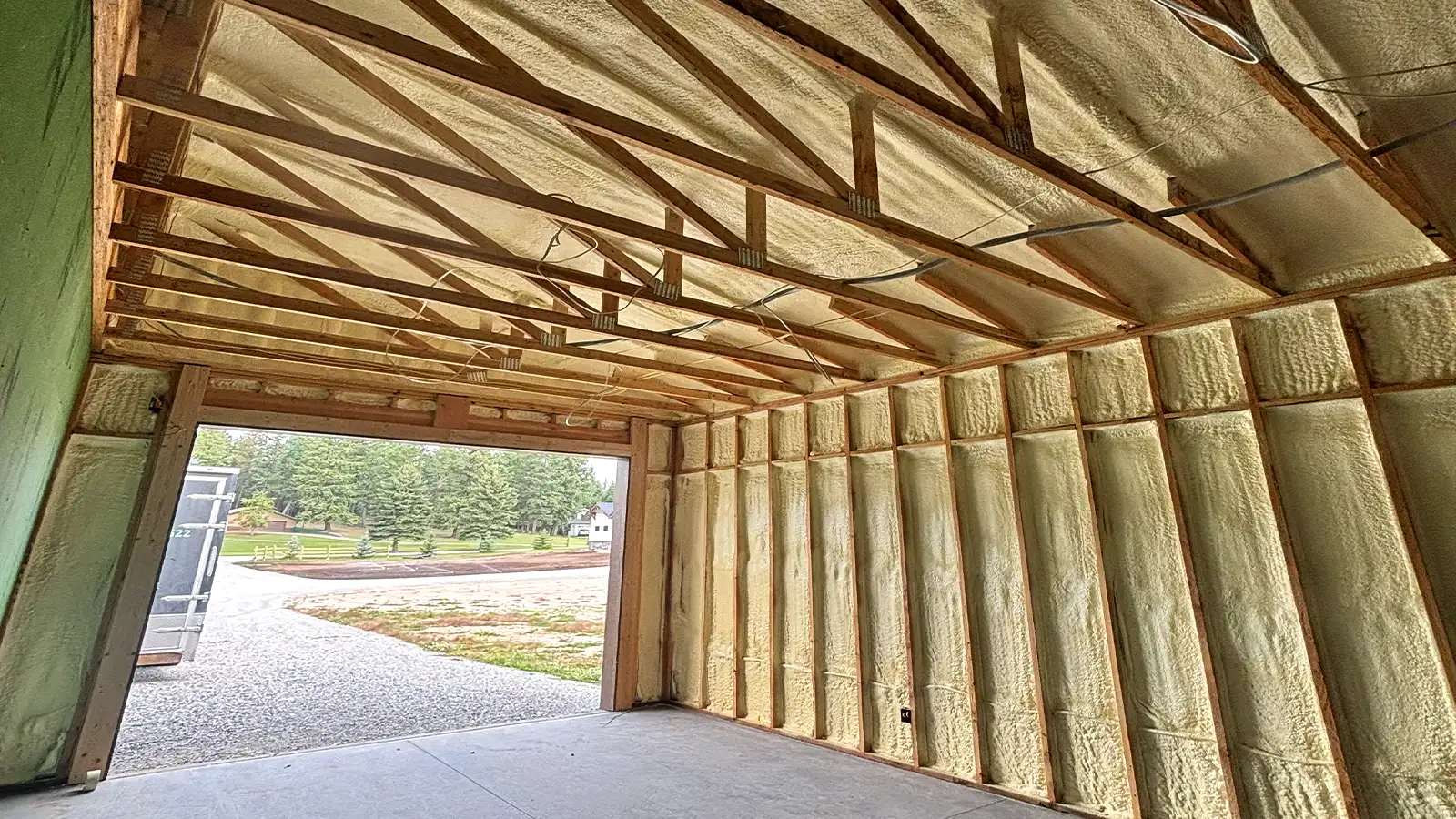 True North Insulation spray foam installation example